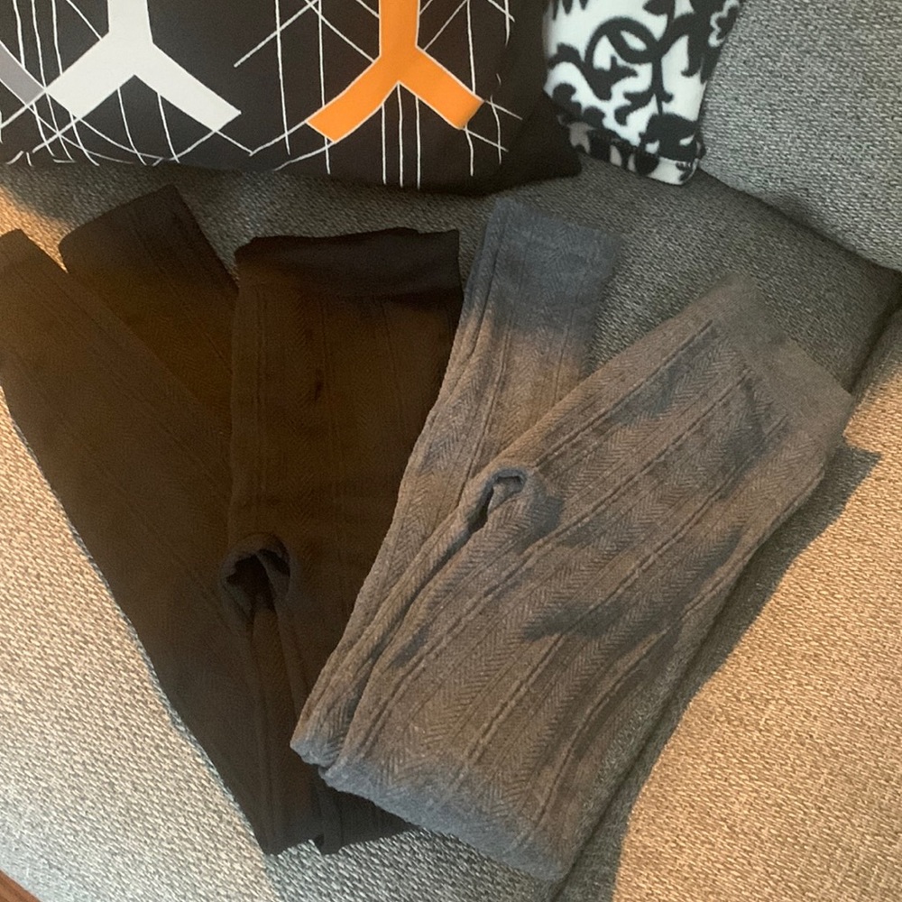 Cable knit tights 2 pairs